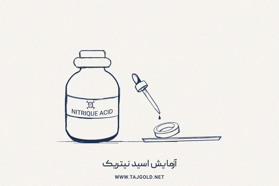 آزمایش اسید نیتریک برای تشخیص طلا اصل از تقلبی